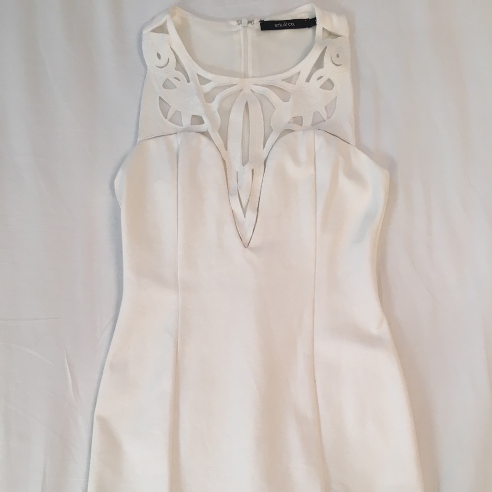 White Cutout Mini Dress